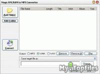 Look at screenshot of Magic RM RAM to MP3 Converter