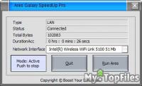 Look at screenshot of Ares Galaxy SpeedUp Pro