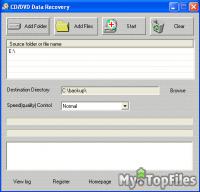 Look at screenshot of CD/DVD Data Recovery